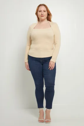 Ribbed Fitted Knit Top