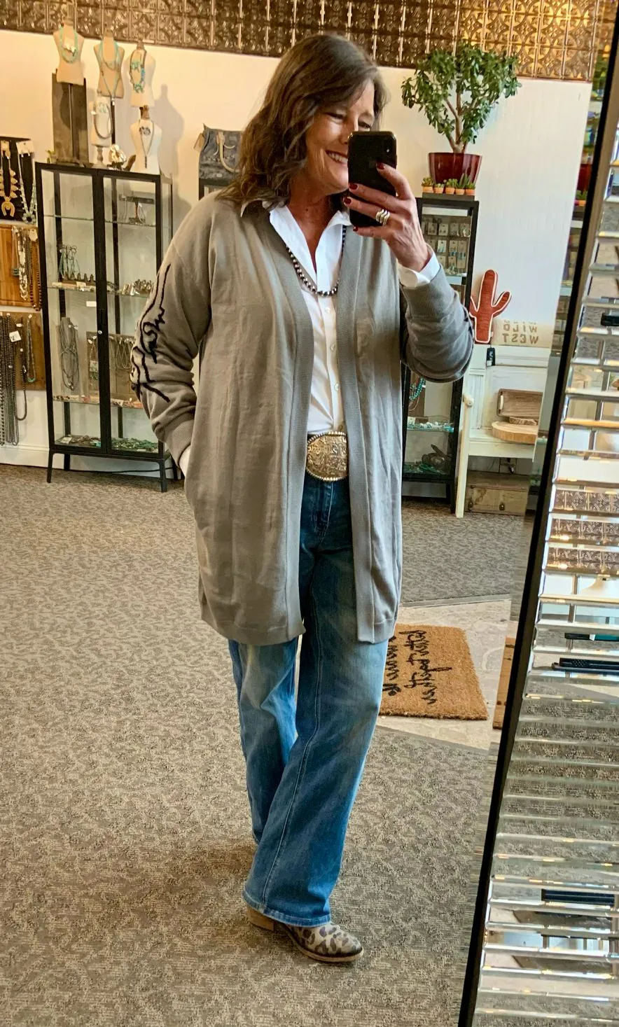 Roper Reversible Boot Stitch Cardigan - S/M to 2X/3X