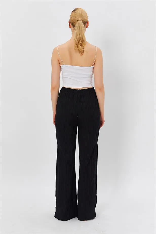 RYN Side Slit Pants - BLACK - Ourense