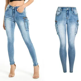Sexy Stretch Pockets Skinny Bodycon Denim Pants