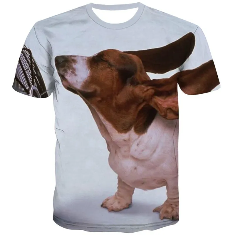 shirts dog tee top Puppy Cute animal art costume Cool male big Smart dogs
