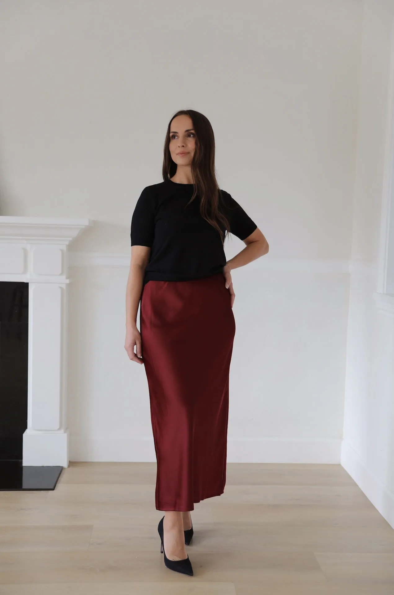 Short Sleeve Sweater Top - Black