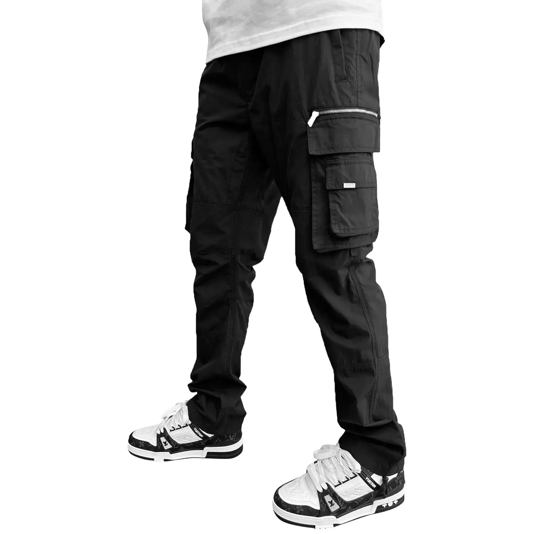SIARR Military Black Cargo Pants