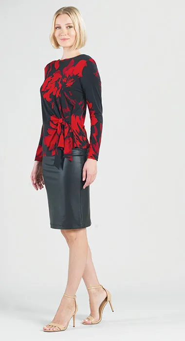 Side Tie Waist Tunic - Hibiscus Petal