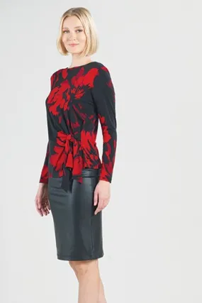 Side Tie Waist Tunic - Hibiscus Petal