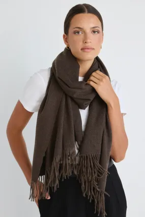 Simple Chocolate Winter Scarf