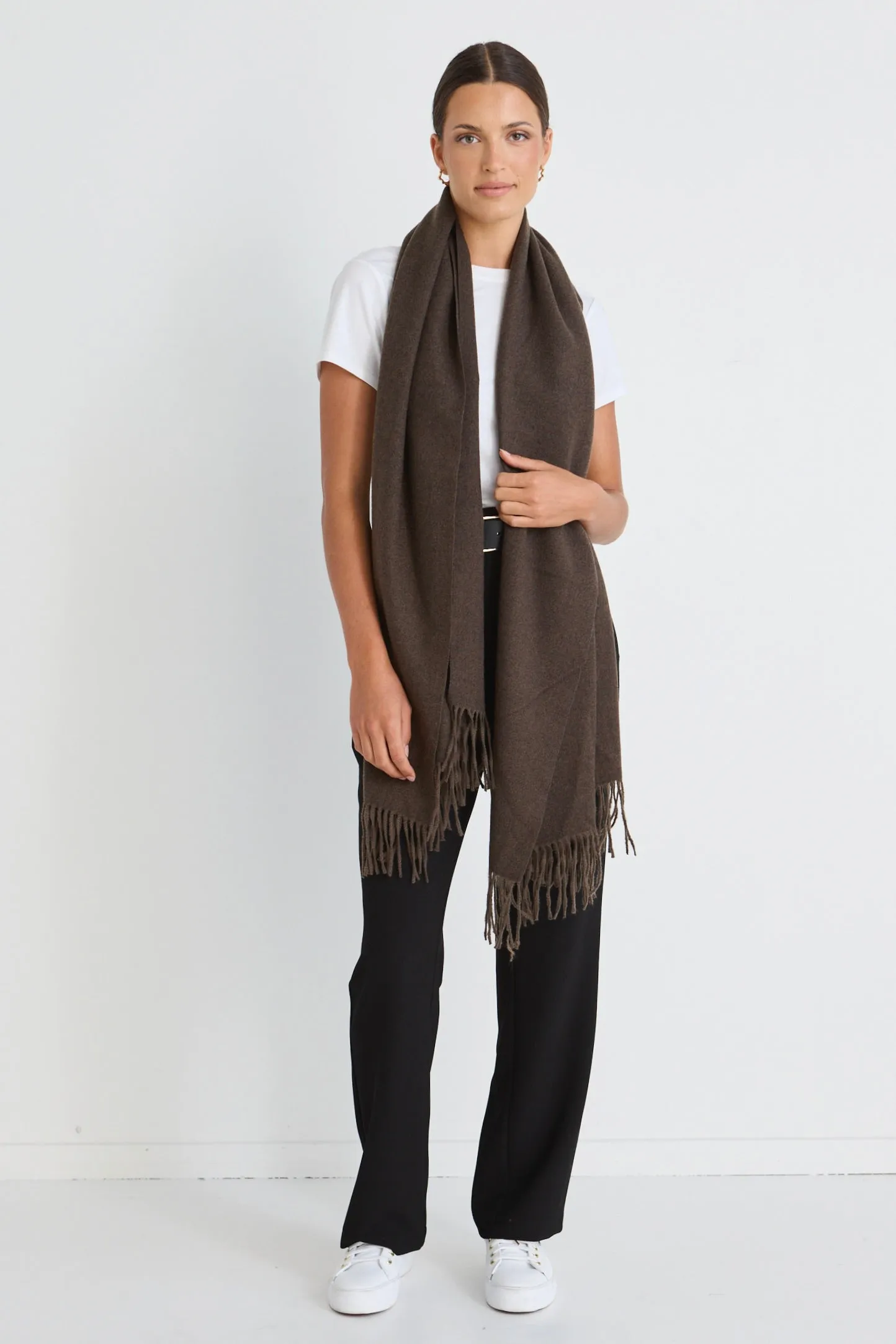 Simple Chocolate Winter Scarf