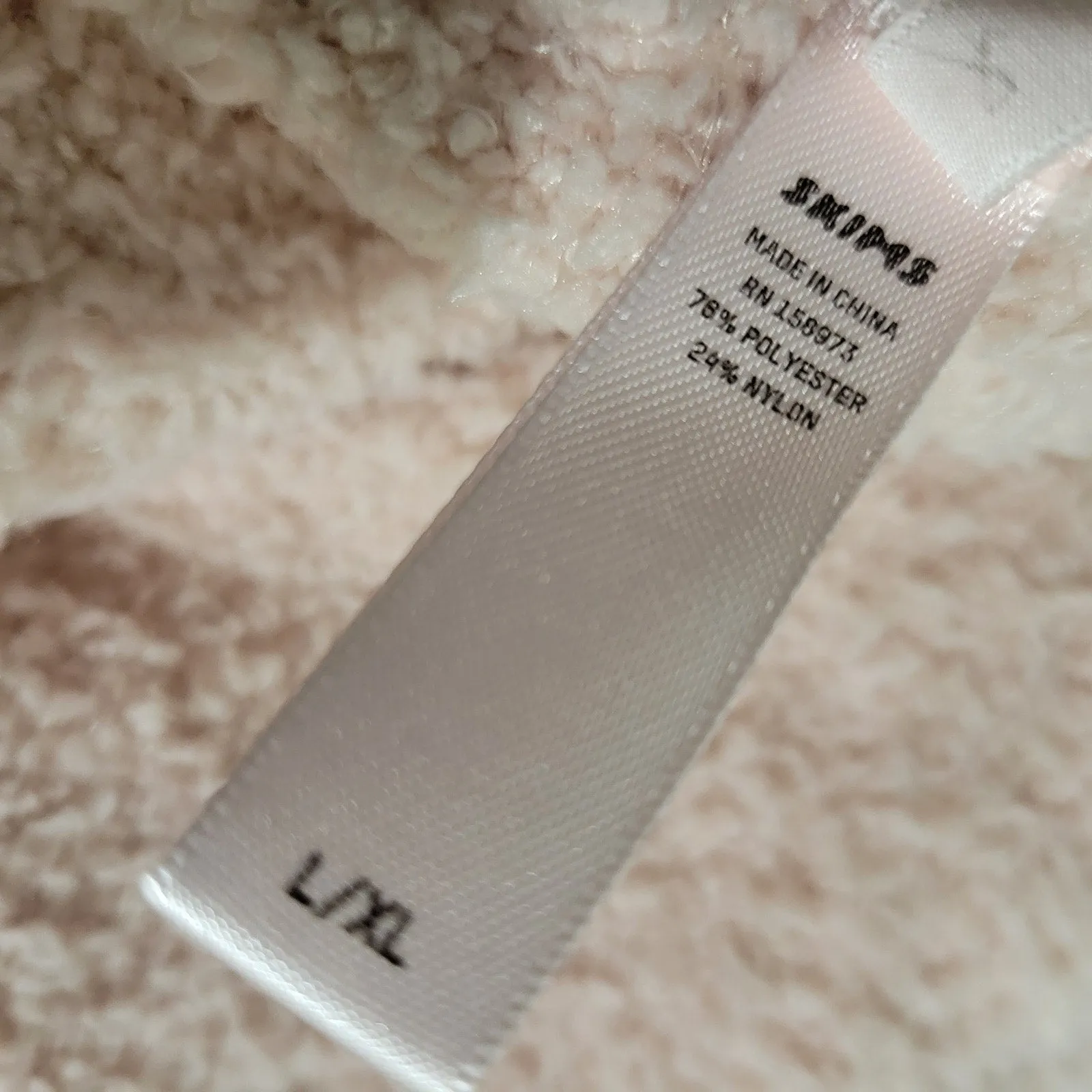 Skims Cozy Knit Wrap Top Pink Ties Cropped Fuzzy Furry Boucle Stretch Size Large XL