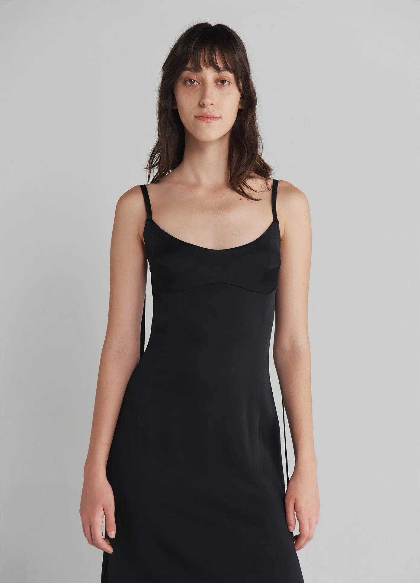 Slip Dress With Lace Hem