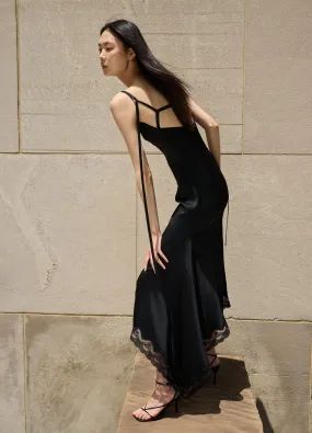 Slip Dress With Lace Hem