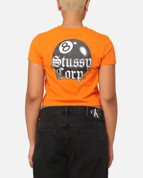 StÃ¼ssy Women's 8 Ball Corp Slim T-Shirt Coral