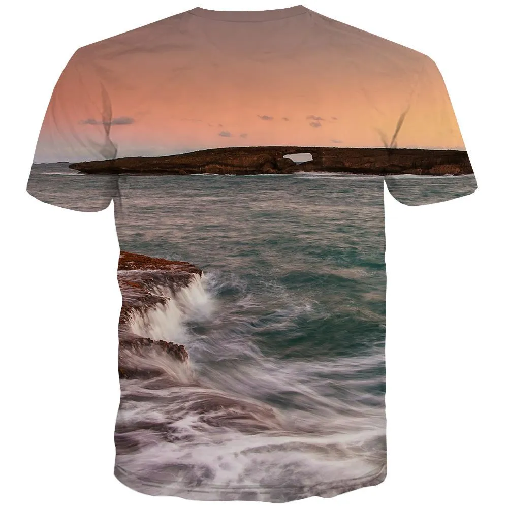 surf T shirts Men The sea Shirt Print sport Tshirt Anime Cool Tshirts Novelty