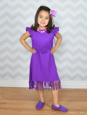 The Emma Fringe Dress - Purple