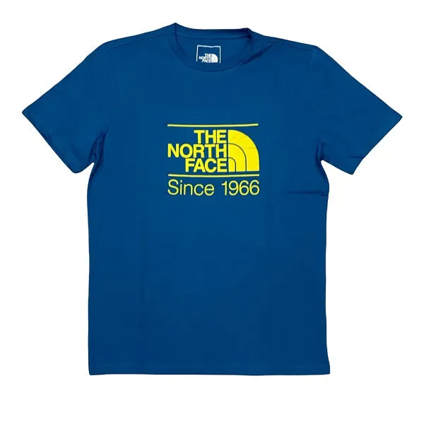 The North Face maglietta manica corta da uomo Foundation Graphic NF0A55EFM191 blu chiaro