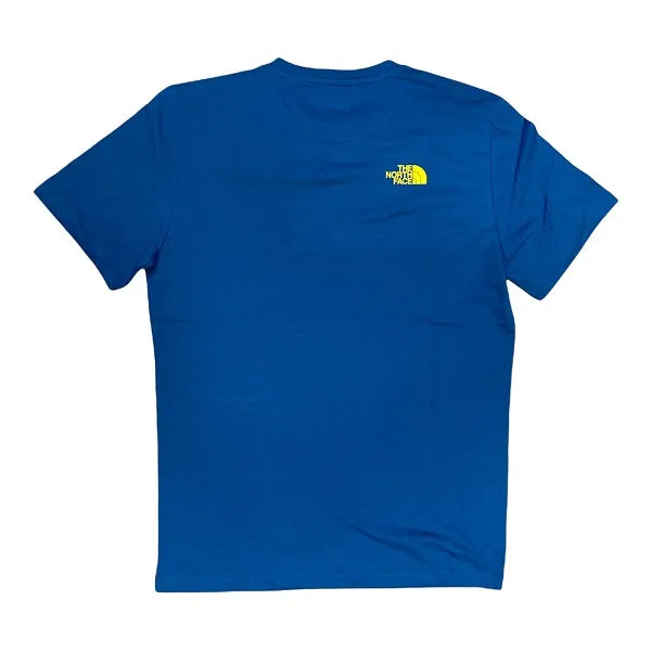 The North Face maglietta manica corta da uomo Foundation Graphic NF0A55EFM191 blu chiaro