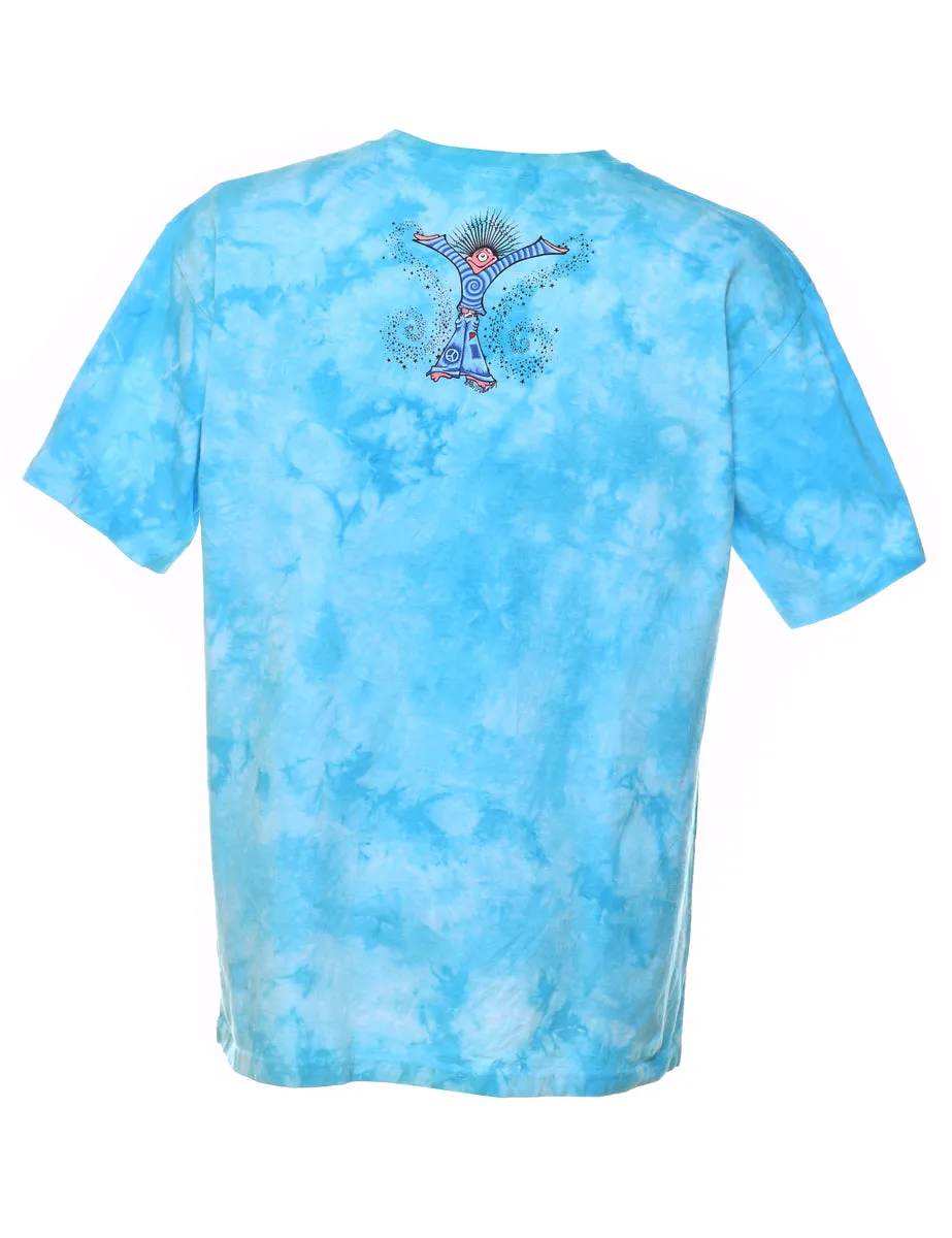 Tie Dyed RatDog Blue Band T-shirt - L