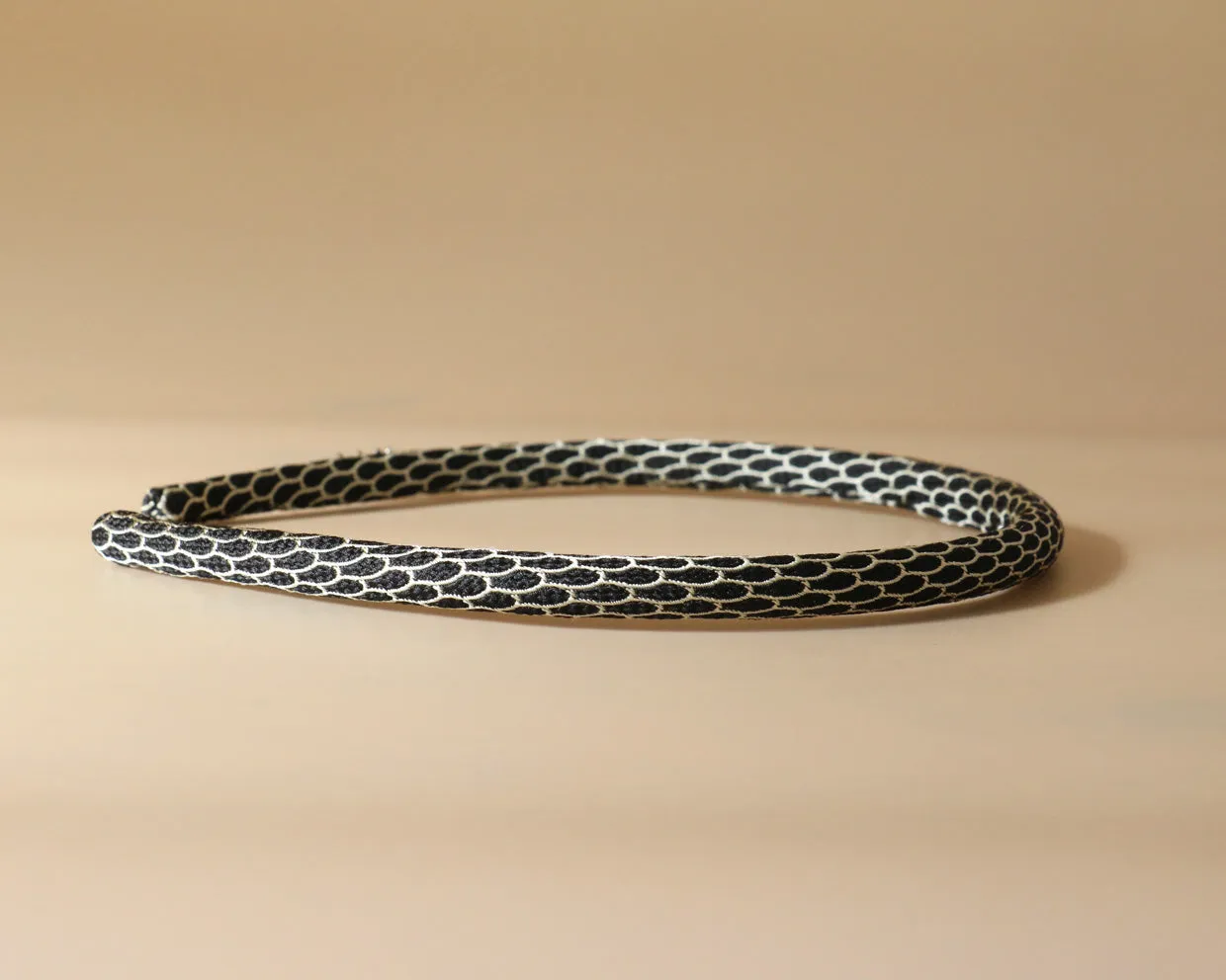 Tight Headband Black White No Studs