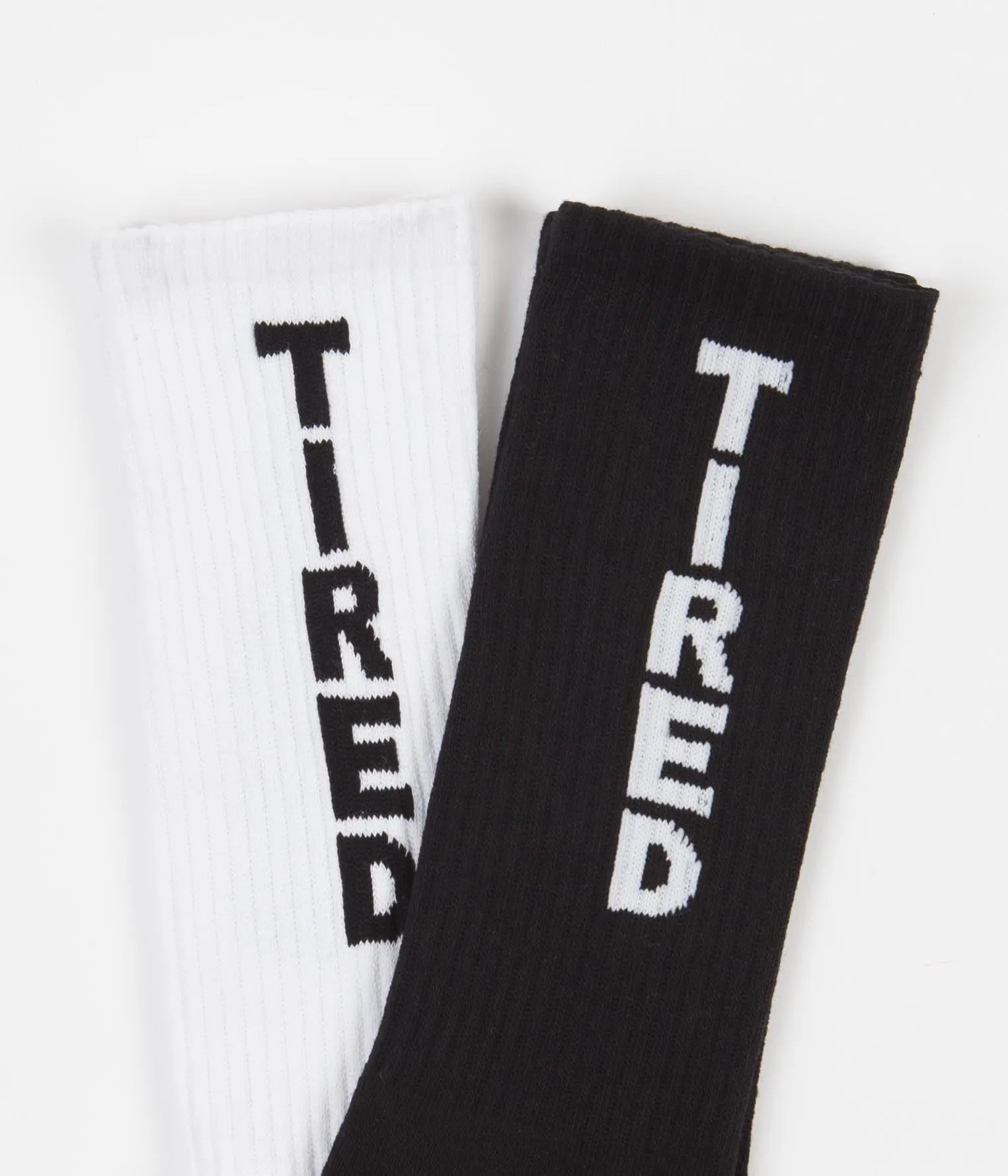 Tired Tired Socks (2 Pack) - White / Black