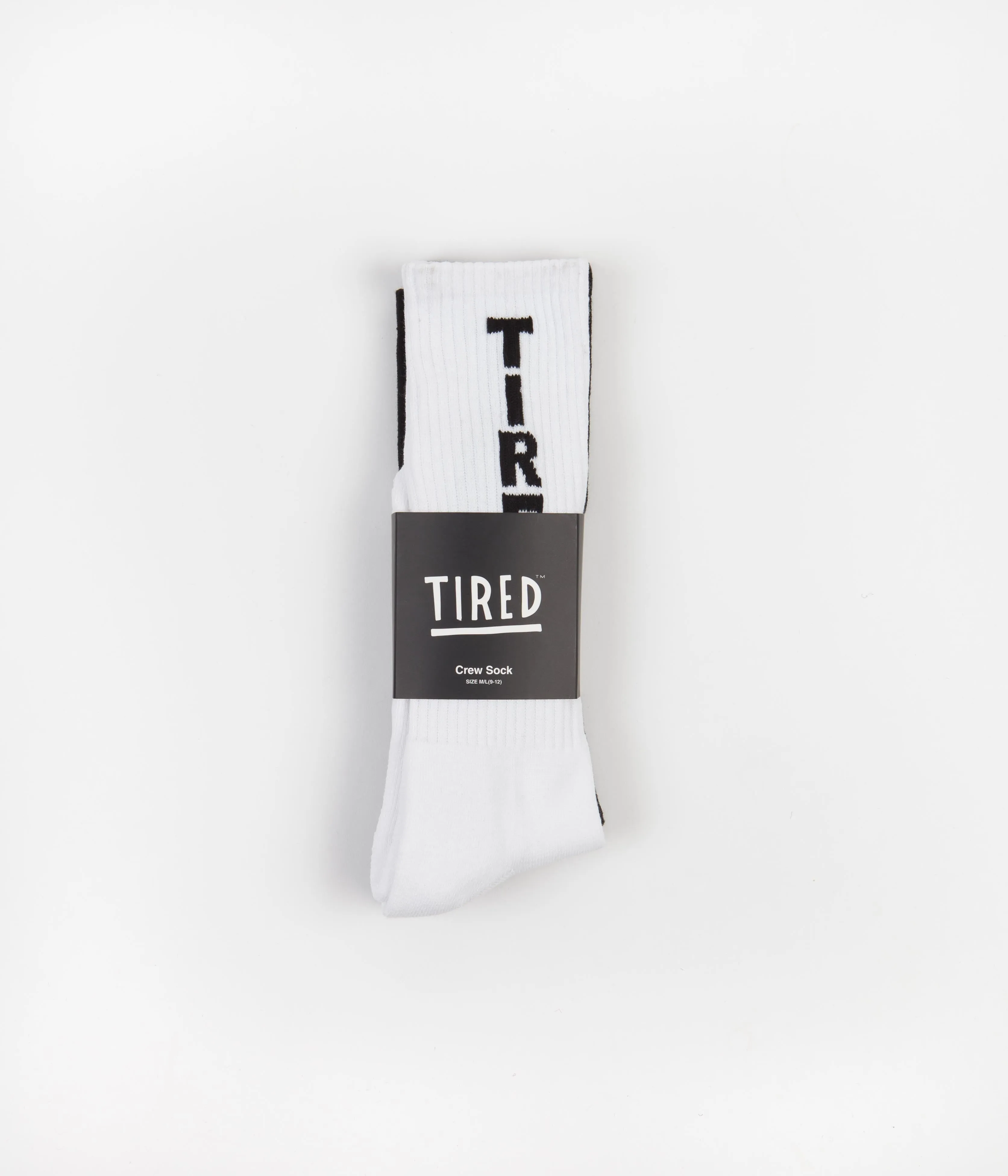 Tired Tired Socks (2 Pack) - White / Black