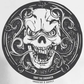 TONY THE ENGRAVER'S SKULL T-SHIRT