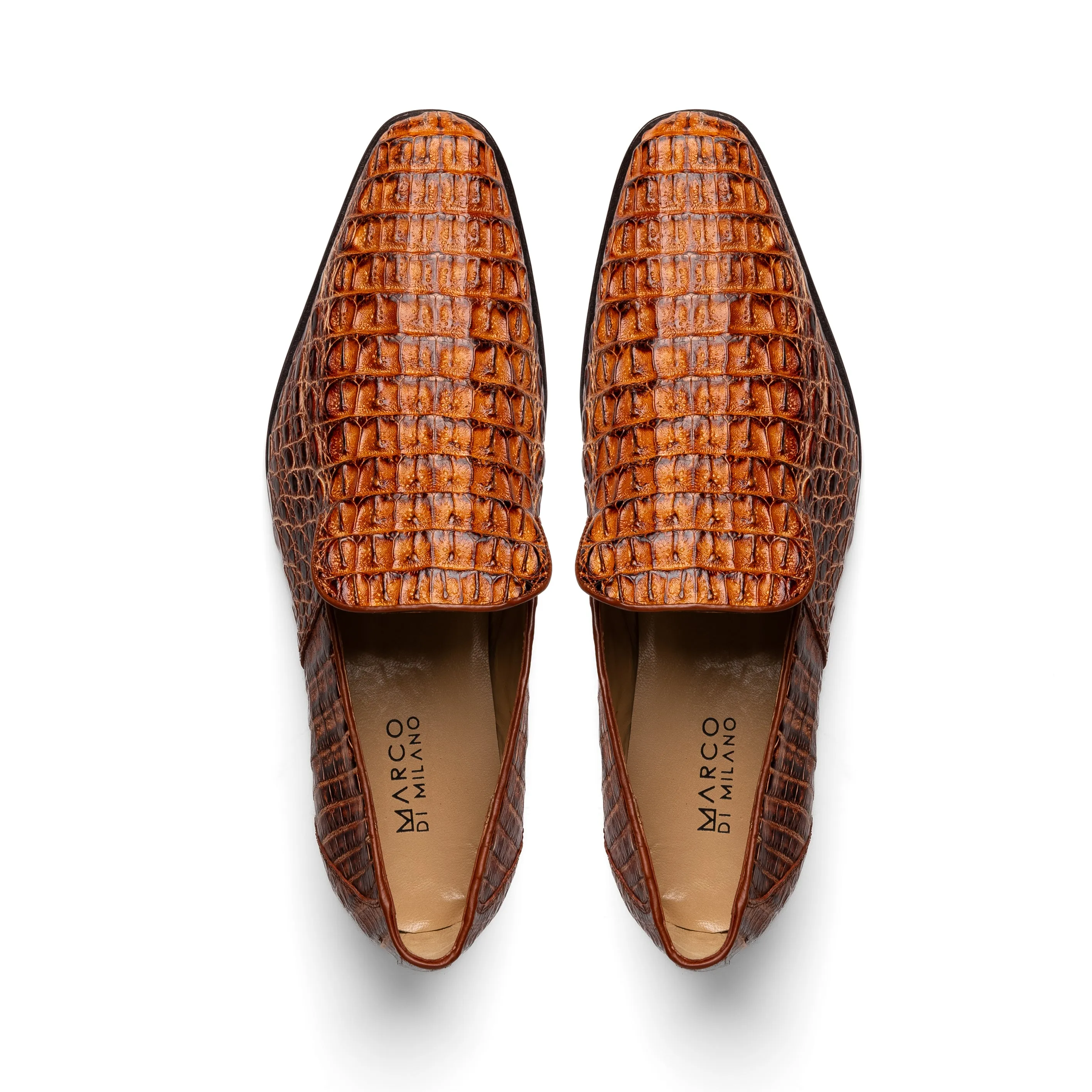 Trento-Rust Cognac Stripe | Marco Di Milano