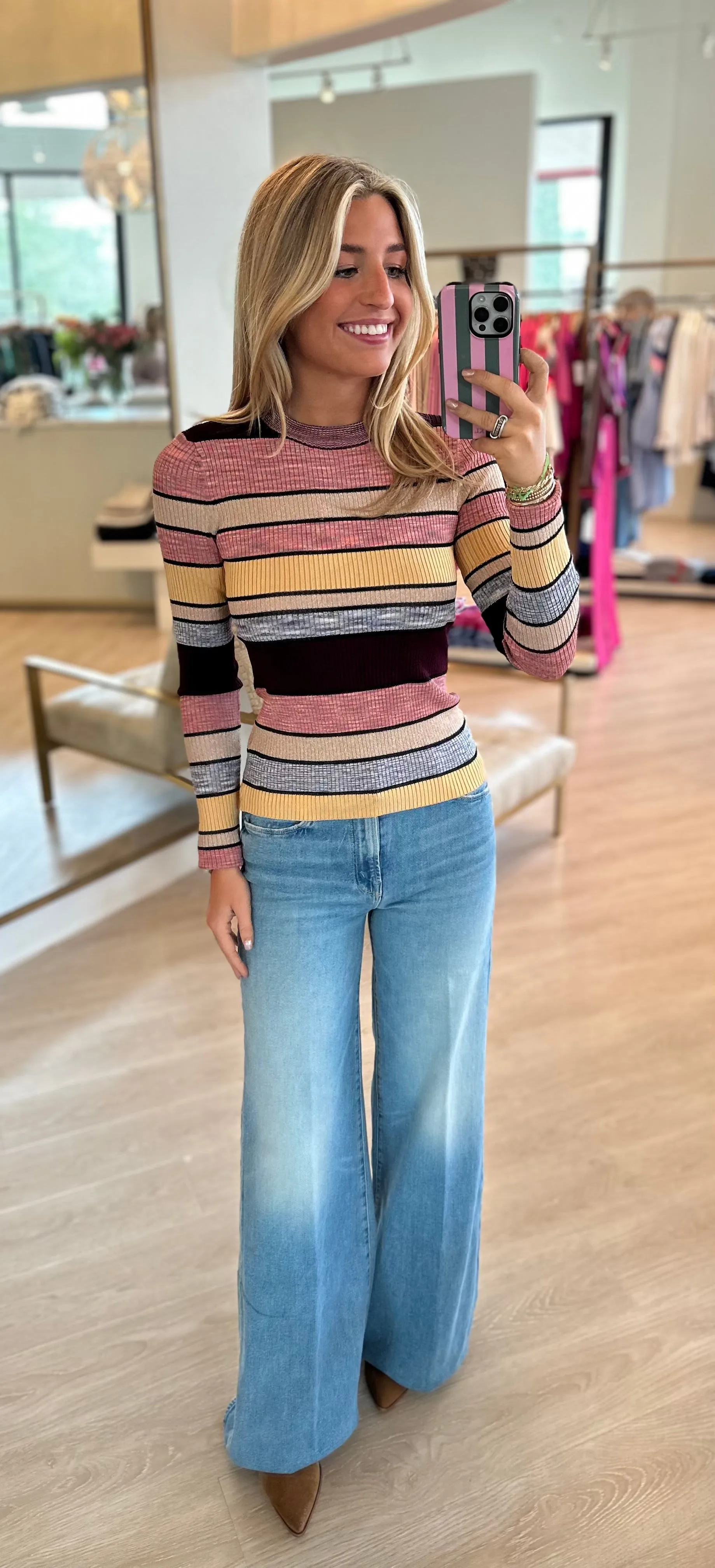 Ul0701 Denia Top - Sundown Stripe