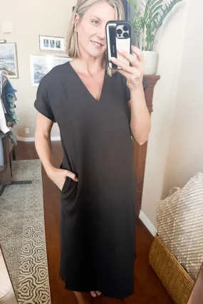 V-Neck Tshirt Maxi Dress