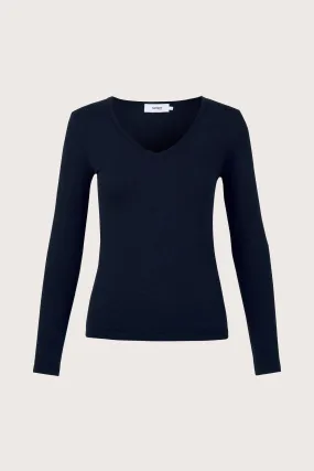 Vanda LS V-Neck Tee Marine