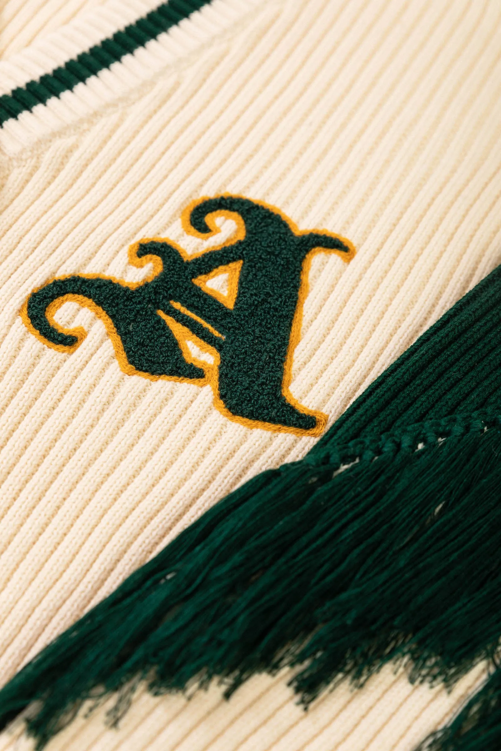 Varsity Cardigan Emerald Green