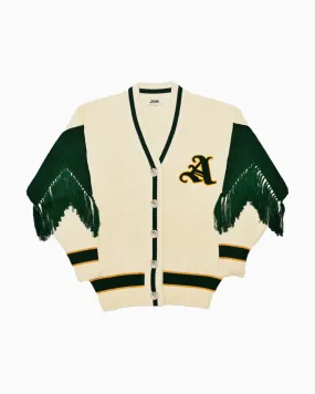 Varsity Cardigan Emerald Green