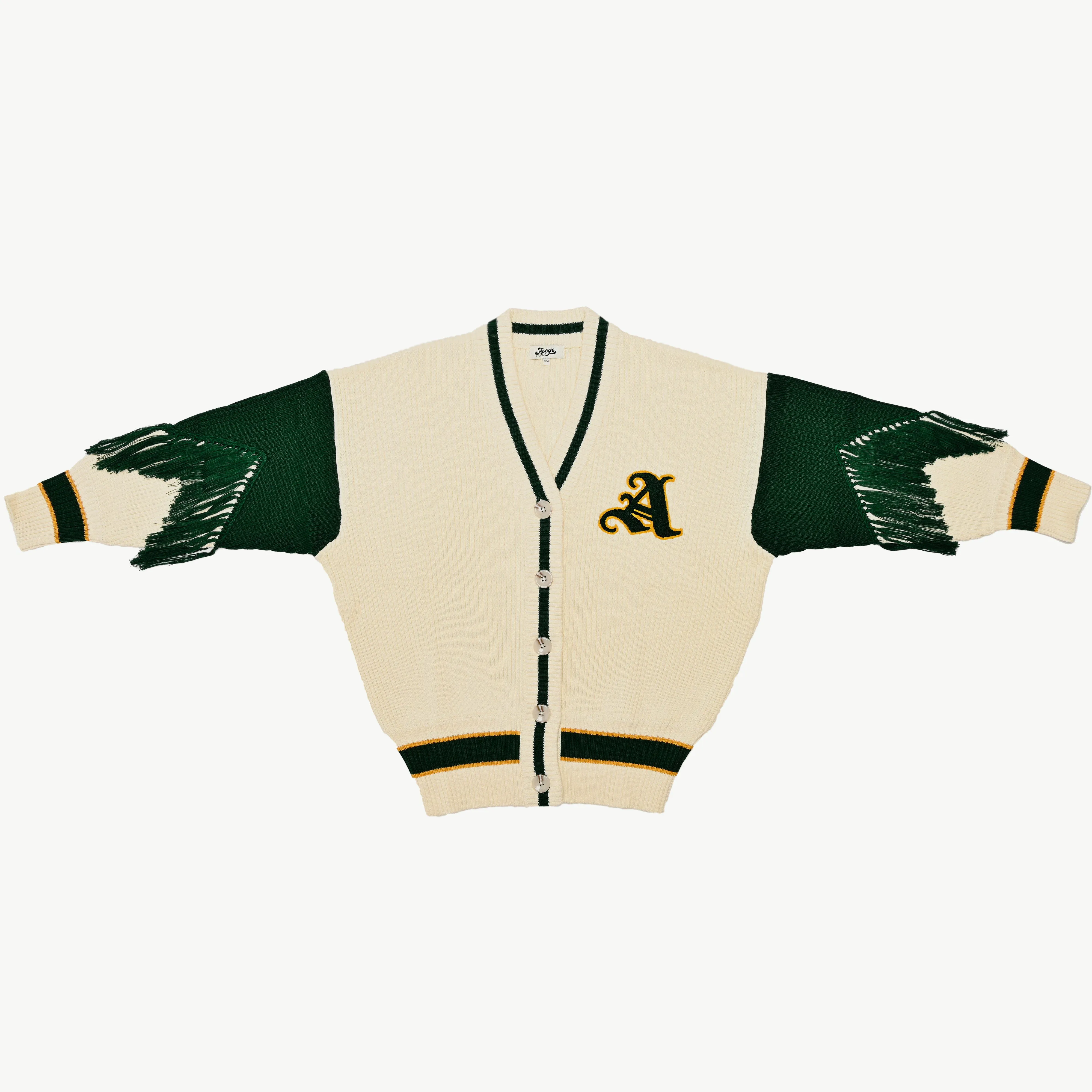 Varsity Cardigan Emerald Green