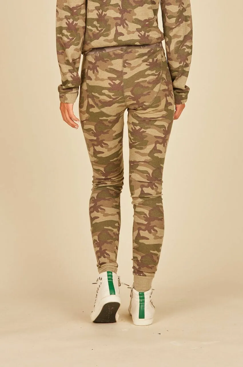 Vintage Havana Green/Grey Camo Thermal Lounge Pants