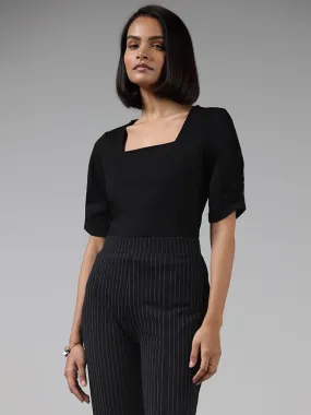 Wardrobe Solid Black Top