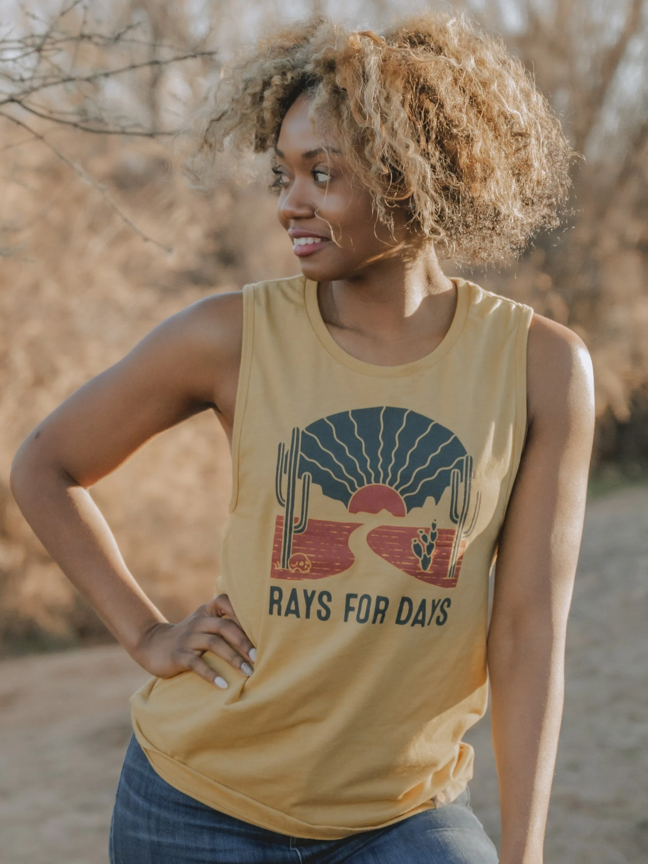 Wavy Rays - Ladies Muscle Tank - Final Sale