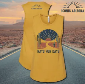 Wavy Rays - Ladies Muscle Tank - Final Sale