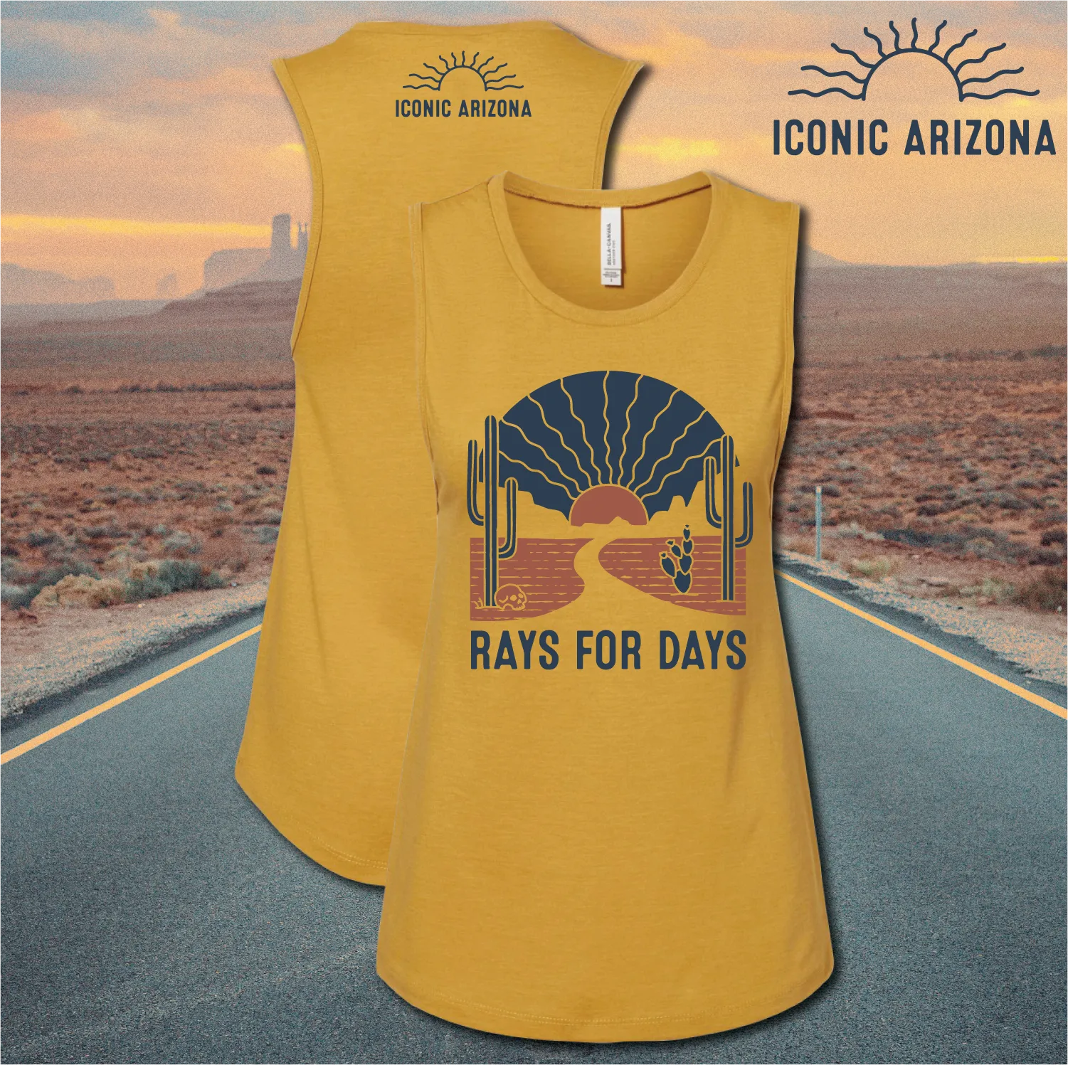 Wavy Rays - Ladies Muscle Tank - Final Sale