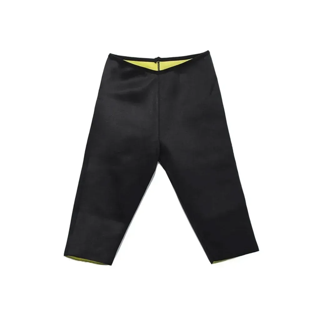 Women Waist Slimming Knee-Length Pants, Thermal Sweat Workout Pants