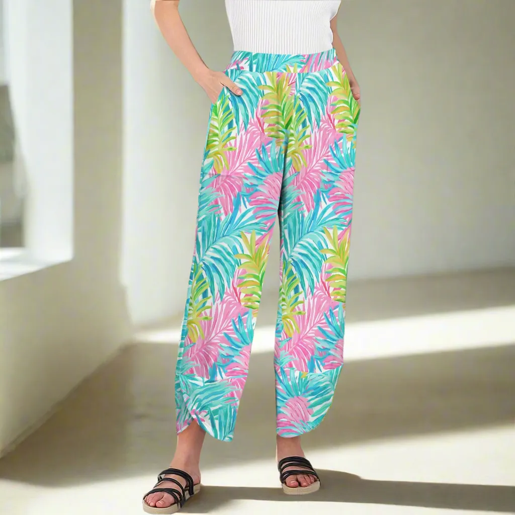 Women's Spring Cruise Cropped Pants, Los Cabos Floral