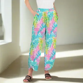 Women's Spring Cruise Cropped Pants, Los Cabos Floral