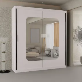 Zurish Stylish Sliding Mirror Door Wardrobe