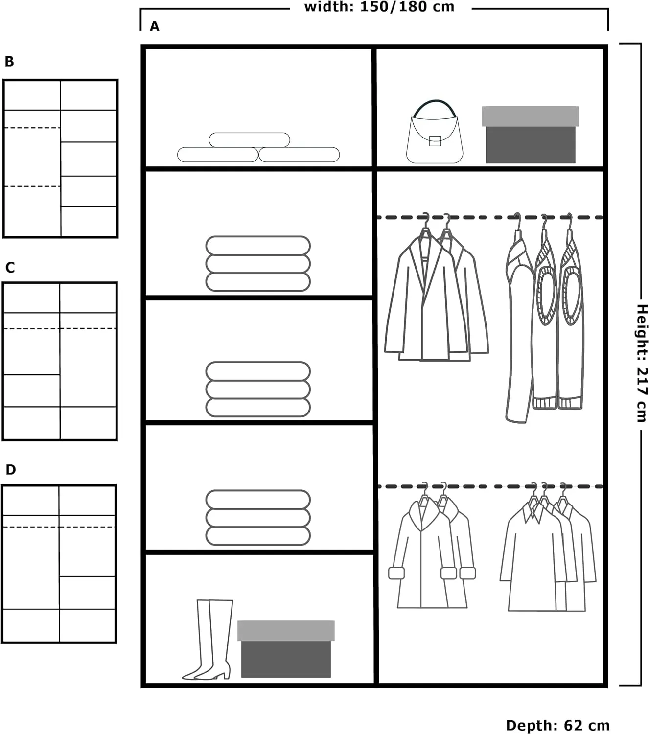 Zurish Stylish Sliding Mirror Door Wardrobe